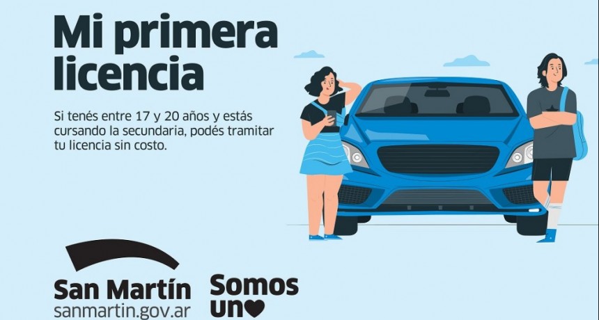 San Martín: La Municipalidad ofrece la licencia de conducir gratuita para estudiantes de 17 a 20 años