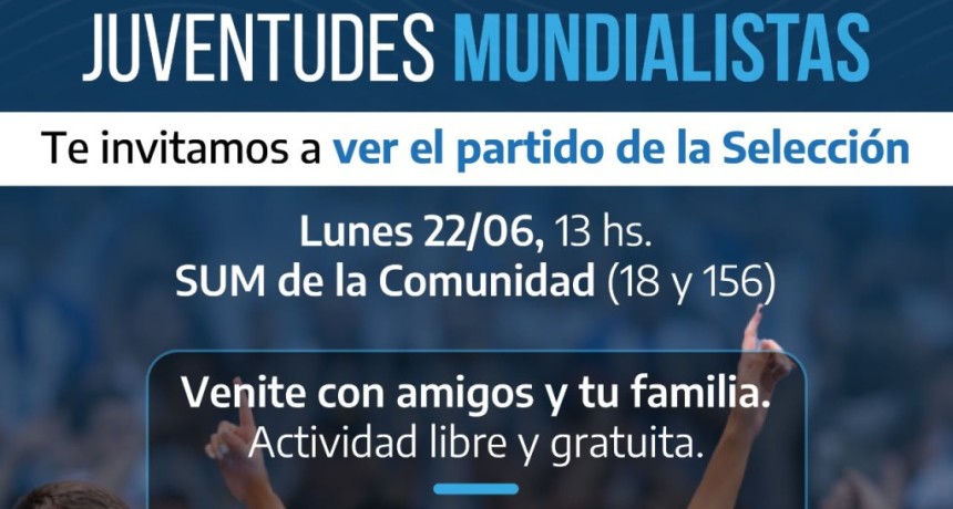 Berisso: Se realizar&aacute; una jornada abierta para vivir y alentar a la Selecci&oacute;n Argentina