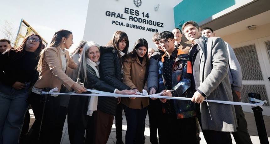 Kicillof inaugur&oacute; dos nuevos edificios para escuelas secundarias en General Rodr&iacute;guez