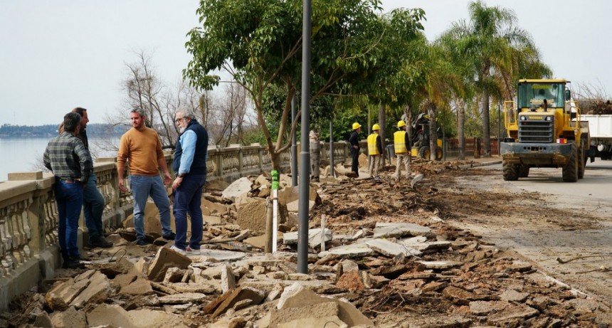 Colón (ER): Empezaron las obras de puesta en valor de la costanera Quirós 