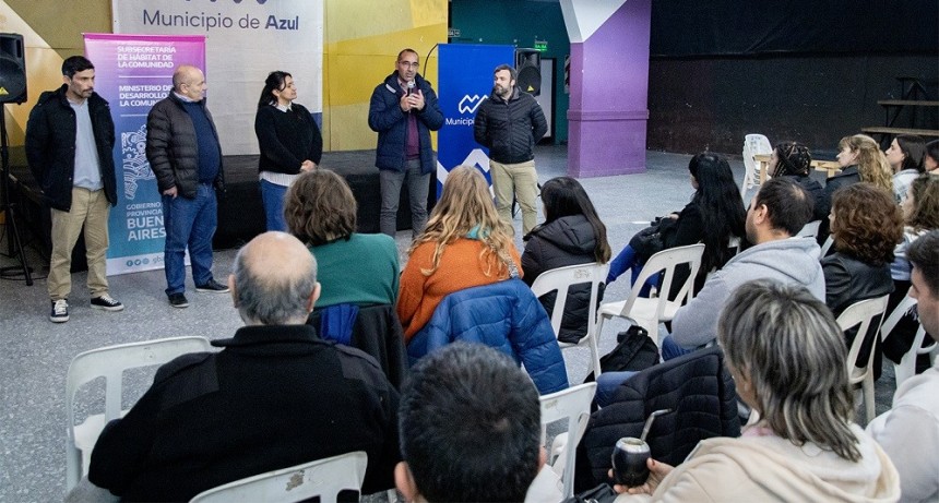 Azul: Comenzaron las jornadas de capacitación sobre Políticas de acceso justo al hábitat