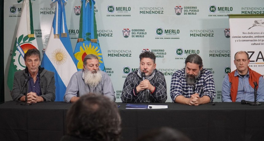 Merlo: Menéndez presentó un hallazgo arqueológico en el distrito
