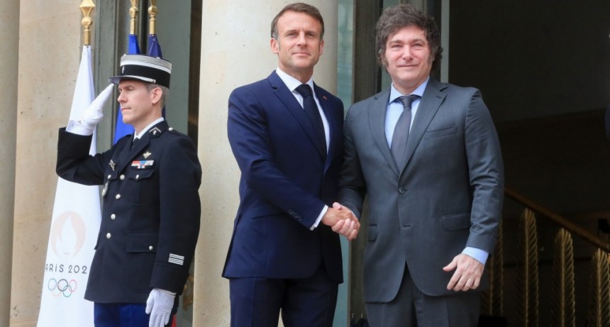 Milei se reunió con su par de Francia, Emmanuel Macron