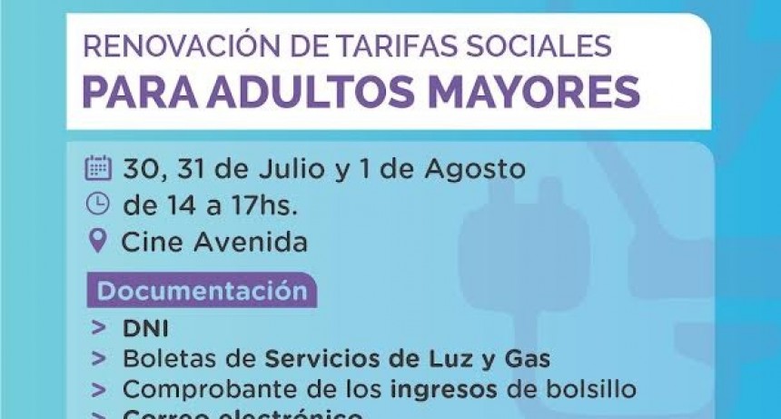 Bolívar: Este martes empieza la inscripción para renovar la tarifa social en el Cine Avenida 