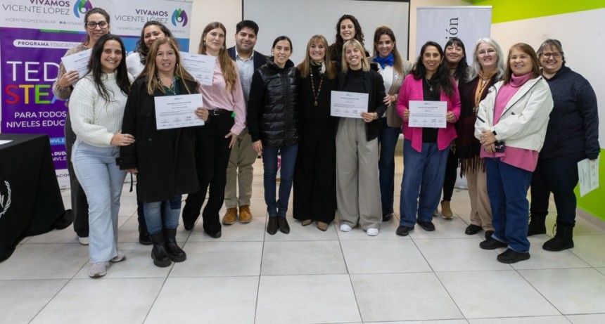 Vicente L&oacute;pez: M&aacute;s de 80 docentes finalizaron una capacitaci&oacute;n en educaci&oacute;n STEM