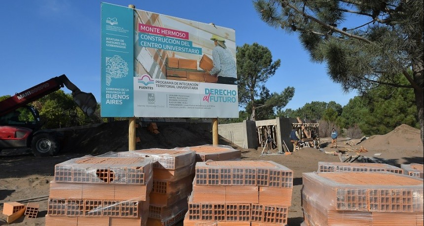 Monte Hermoso: Comenzó la construcción de la sede universitaria en nuestra ciudad