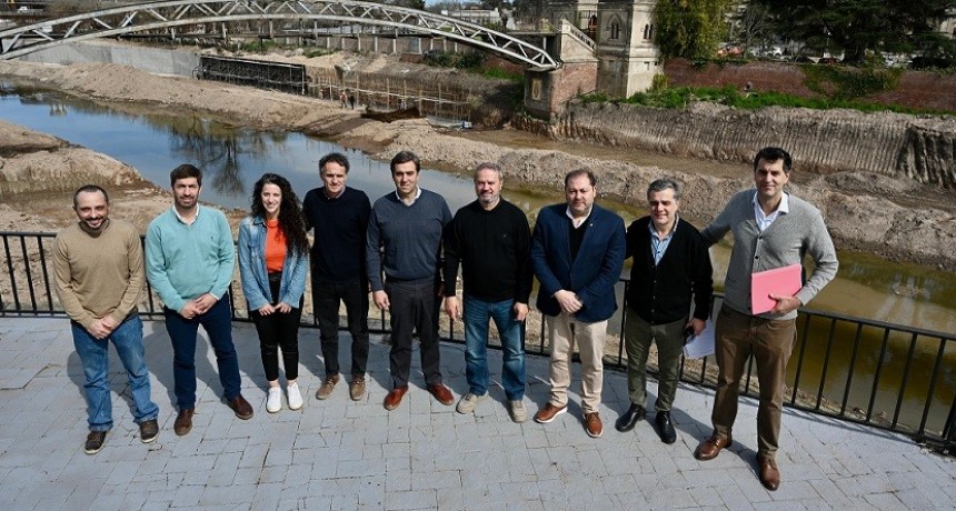 Luján: El CoMiLu se reunió en el distrito para supervisar las obras de adecuación del río