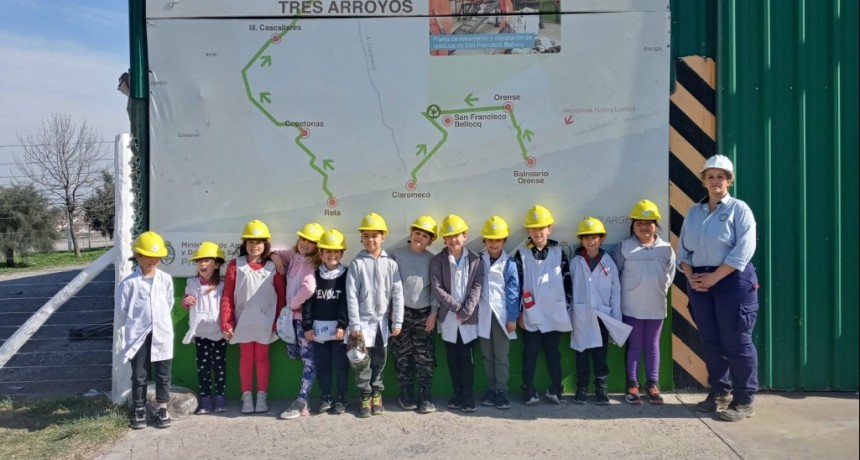 Tres Arroyos: La Escuela N° 6 visitó la planta de recuperación de residuos 