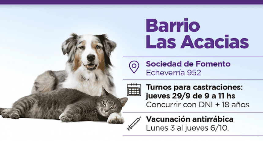 Campana: El quirófano móvil del Municipio estará en Las Acacias