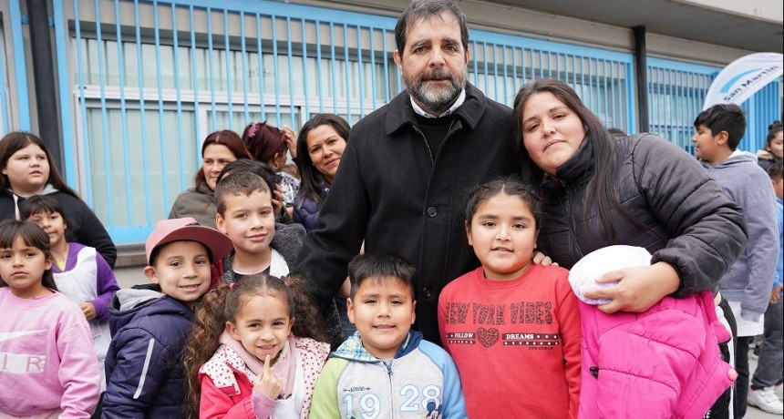San Martín: Fernando Moreira inauguró la segunda etapa de obras de la Primaria 87