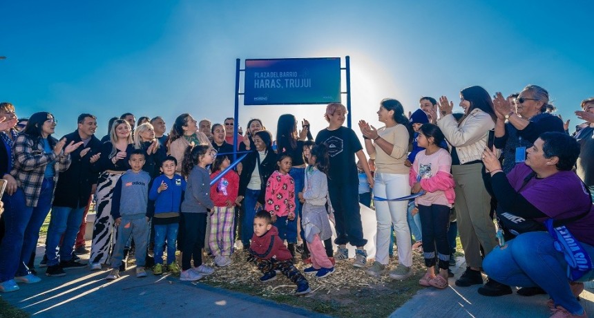 Moreno: Mariel Fernández inauguró espacios deportivos y recreativos en Haras Trujui 