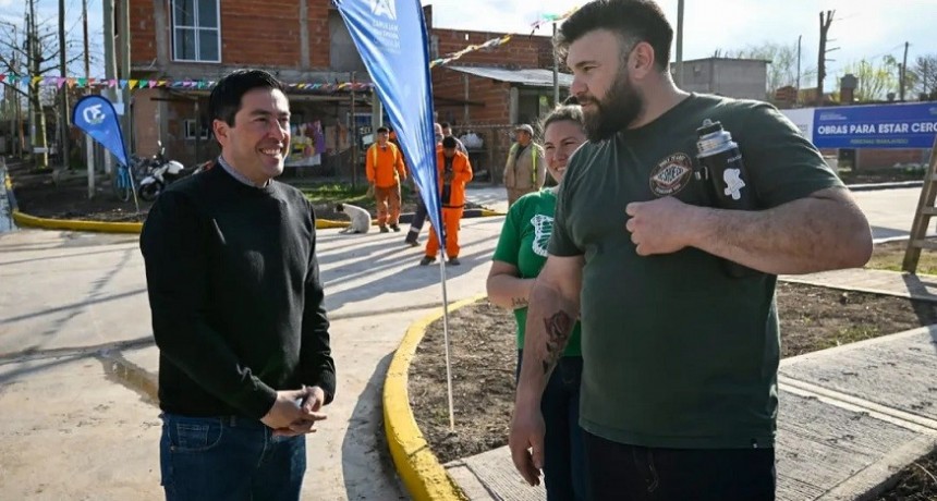 Malvinas Argentinas: Nardini inauguró obras de pavimento en Santa Mónica 