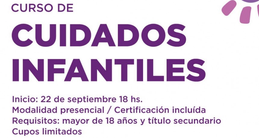 Campana: El Municipio abrió la inscripción para el nuevo Curso de Cuidados Infantiles