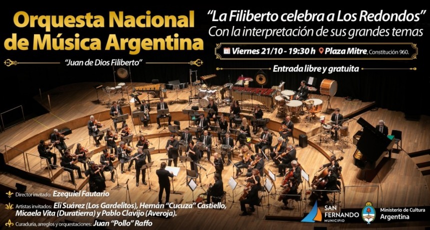 San Fernando: La Orquesta “Juan de Dios Filiberto” hará un homenaje a “Los Redondos” en el distrito