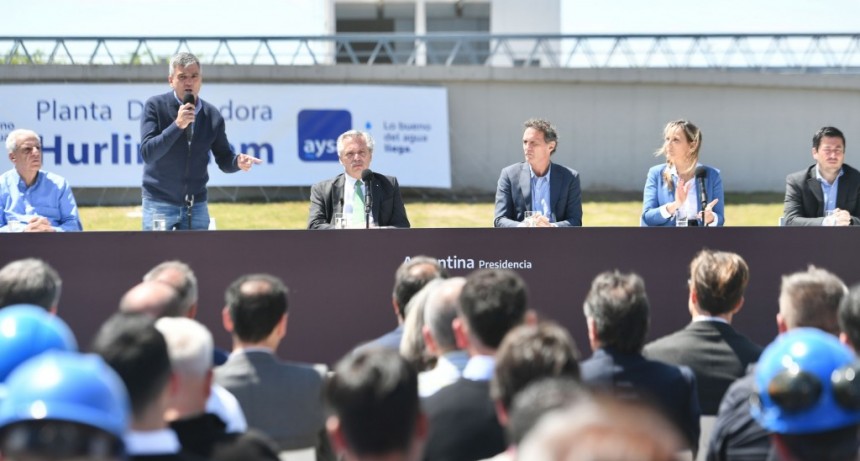 Hurlingham: El Intendente Zabaleta junto al Presidente inauguraron el Módulo II Planta Depuradora 
