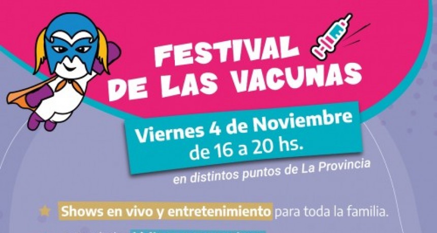 El Ministerio Salud realiza el “Festival de las Vacunas” en distintos puntos de la Provincia