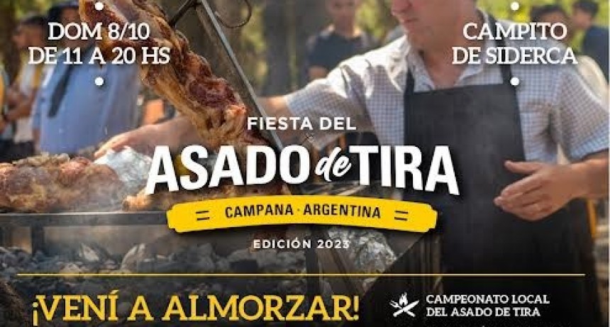 Campana: Se realizará por segundo año consecutivo la Fiesta del Asado de Tira 
