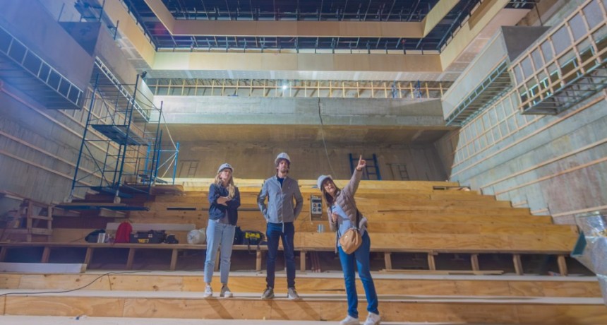 San Fernando: Juan Andreotti supervisó la obra del Nuevo Teatro junto al Palacio Otamendi
