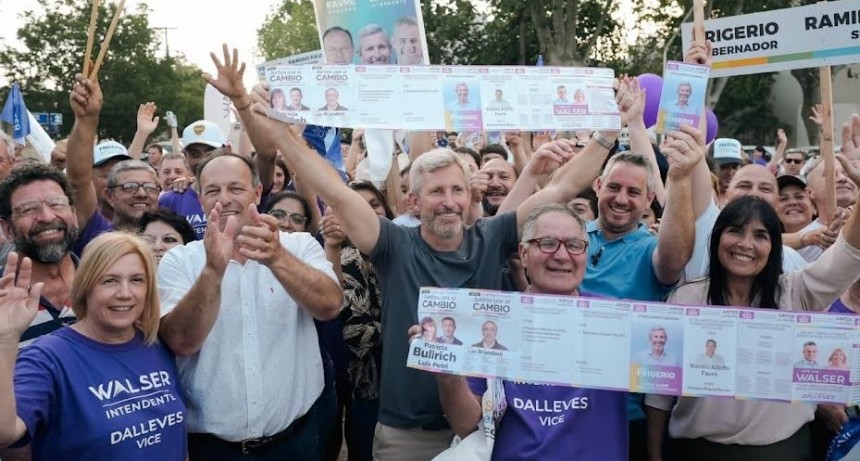 Frigerio cerró junto a Walser la campaña de Colón