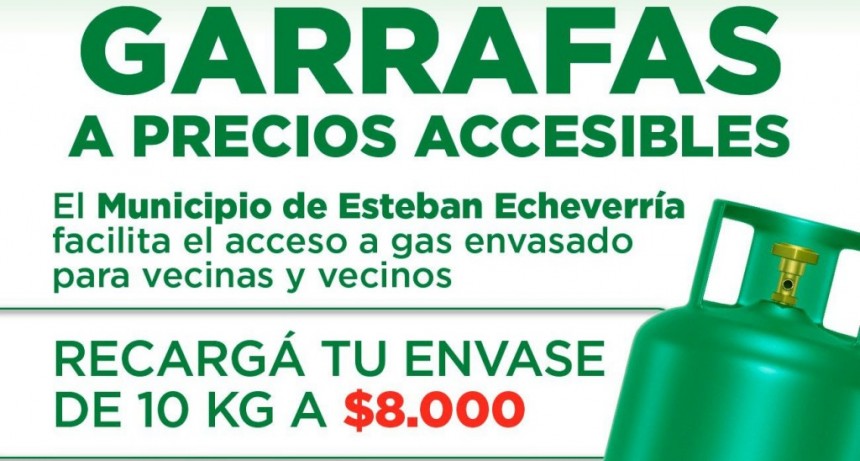 E. Echeverría: Avanzan los operativos de recarga de garrafas a valor social en 9 de Abril 