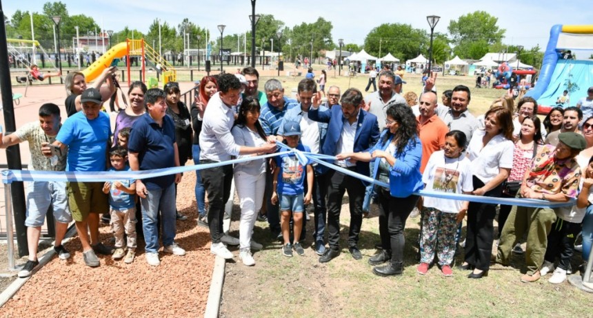 San Vicente: Mantagazza inauguró la plaza amarilla en Alejandro Korn 