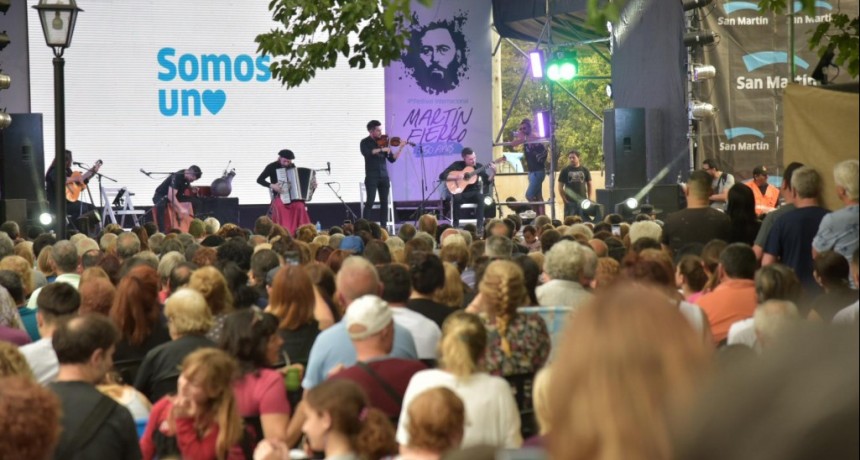 San Martín: Más de 15 mil vecinas y vecinos disfrutaron el Festival Martín Fierro 