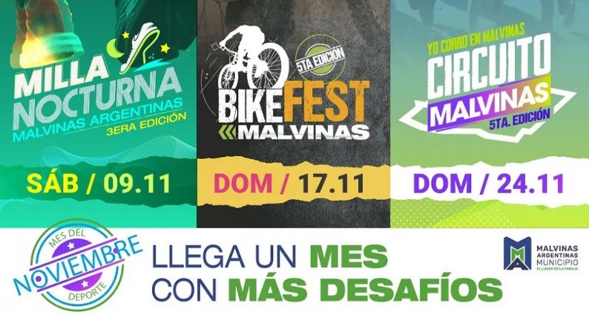 Malvinas Argentinas: El Municipio se convierte en el epicentro del deporte durante todo noviembre