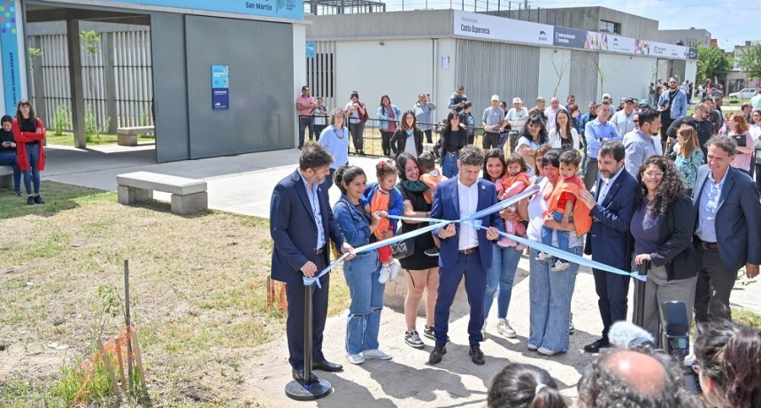 San Martín: Moreira, Kicillof y Katopodis inauguraron el Parque Escuela Costa Esperanza