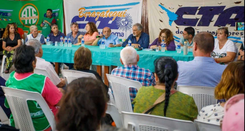 Mussi llamó a la unidad del movimiento obrero en el plenario de las dos CTA en Berazategui 