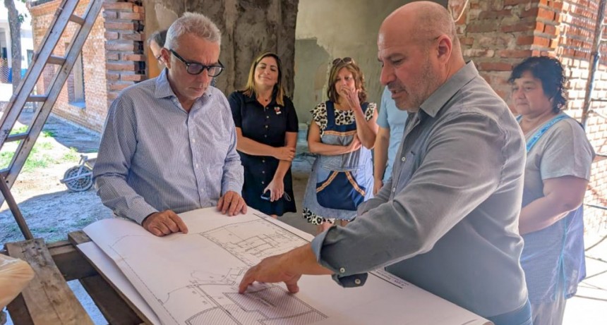 Tigre: Julio Zamora supervisó los trabajos de ampliación en el Jardín de Infantes N°935 de Troncos del Talar 