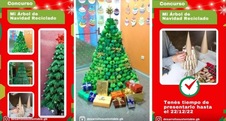 Gral. Belgrano: Original propuesta para armar un árbol navideño con residuos reciclables