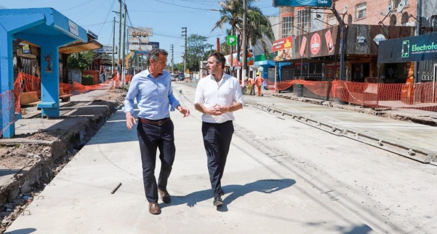 Pilar: Achával recorrió junto a Katopodis la obra de repavimentación de la Ruta 26