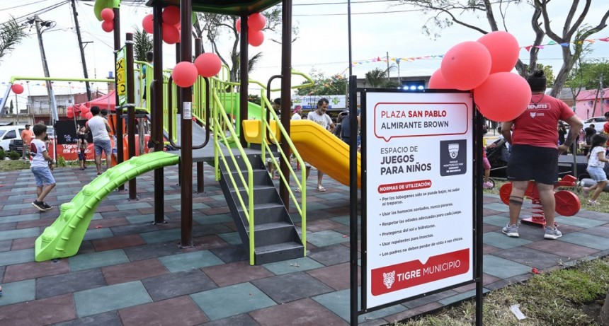 Tigre: Julio Zamora presentó el espacio público Nº80 renovado por el Municipio