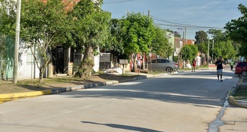 Nardini inauguró obras de pavimento e hidráulicas en Grand Bourg