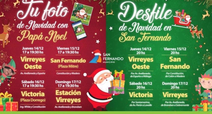 San Fernando: Vuelven los Desfiles de Navidad y ‘Tu Foto con Papá Noel’ al distrito