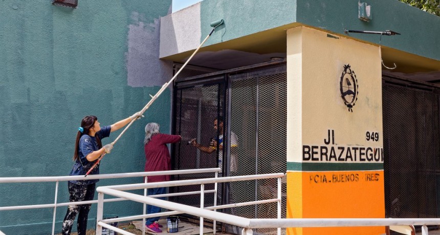 Berazategui: Se realizaron trabajos de embellecimiento en el Jardín de Infantes N° 949 